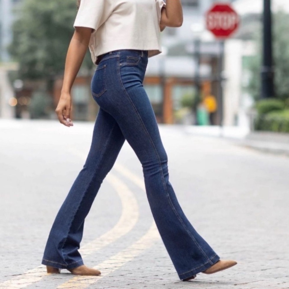 Spanx Flare Jeans, Midnight Shade Small